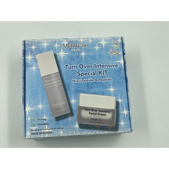 NEW Muldream Turn Over Intensive Special KIT - Serum & Cream Vegan - Picture 1 of 4